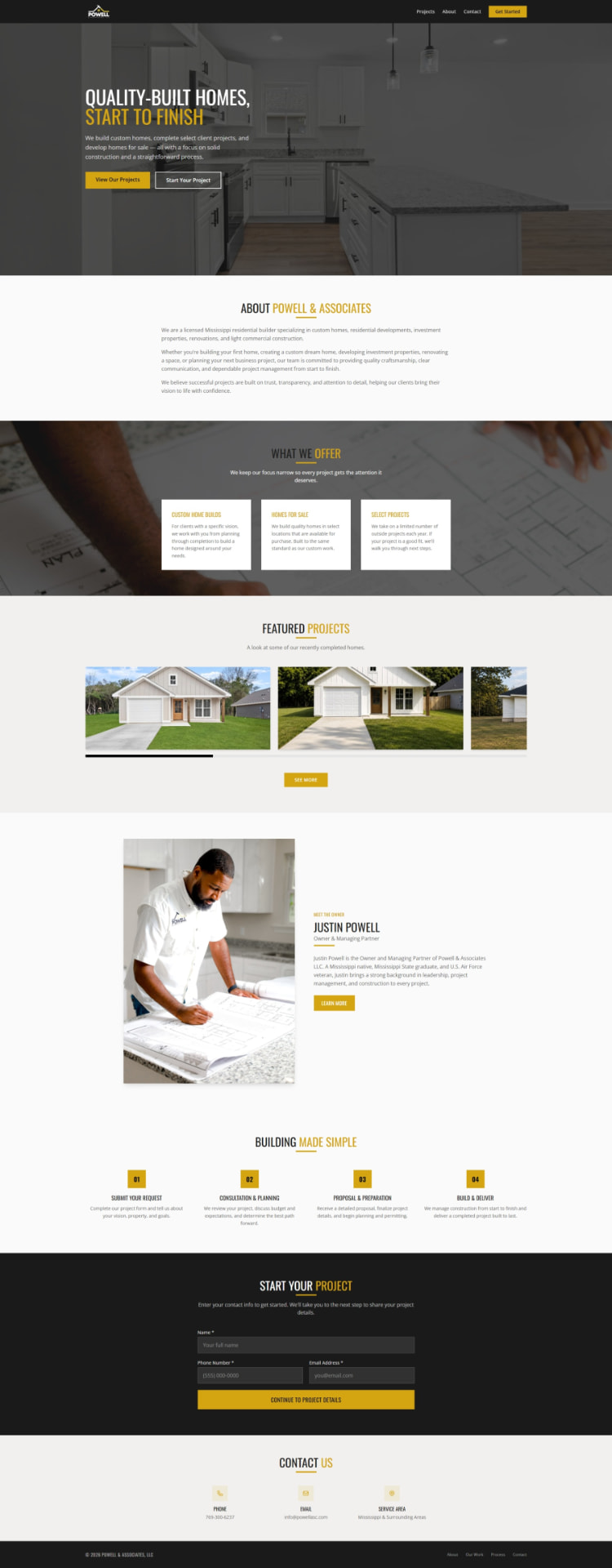 Powell & Associates website homepage